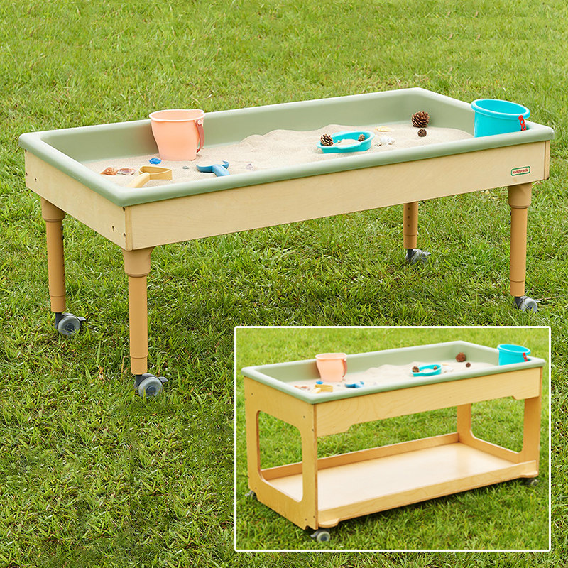 儿童可移动沙水桌沙水游戏收纳柜幼儿园室内外益智沙滩玩沙戏水桌