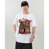 图案自有版权｜极高品质260克双纱纯棉T恤｜带｜DT946特批25，商品下架区，电商A306