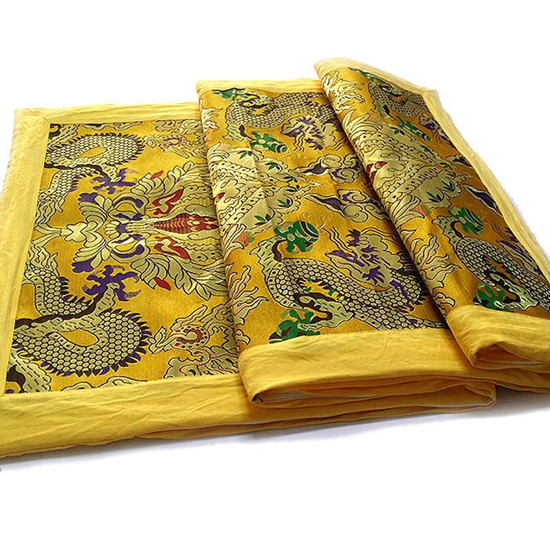 王氏复古明黄色大龙纹天然被子