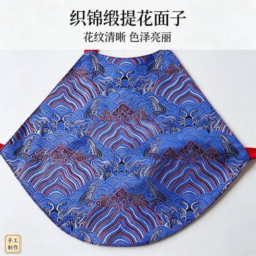 中国风复古新生儿儿童肚兜海水江崖提花兜兜