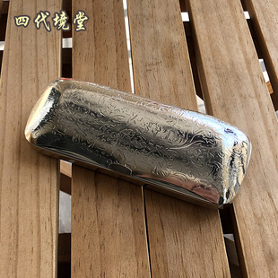 超轻高档纯铝印花近视眼镜盒子男女复古便携防压学生眼镜盒小包邮