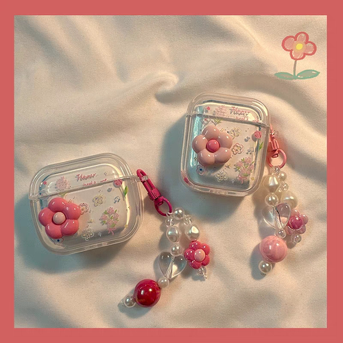 立体粉蝴蝶适用Baseus倍思E3耳机套M2透明W04软WM05真无线蓝牙WM02保护壳M2/W04+/storm3无线耳机套wo4/3