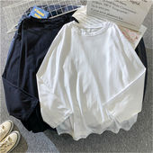 t恤秋衣外穿早秋初秋洋气上衣 宽松加绒长袖 秋冬 女内搭小衫 打底衫