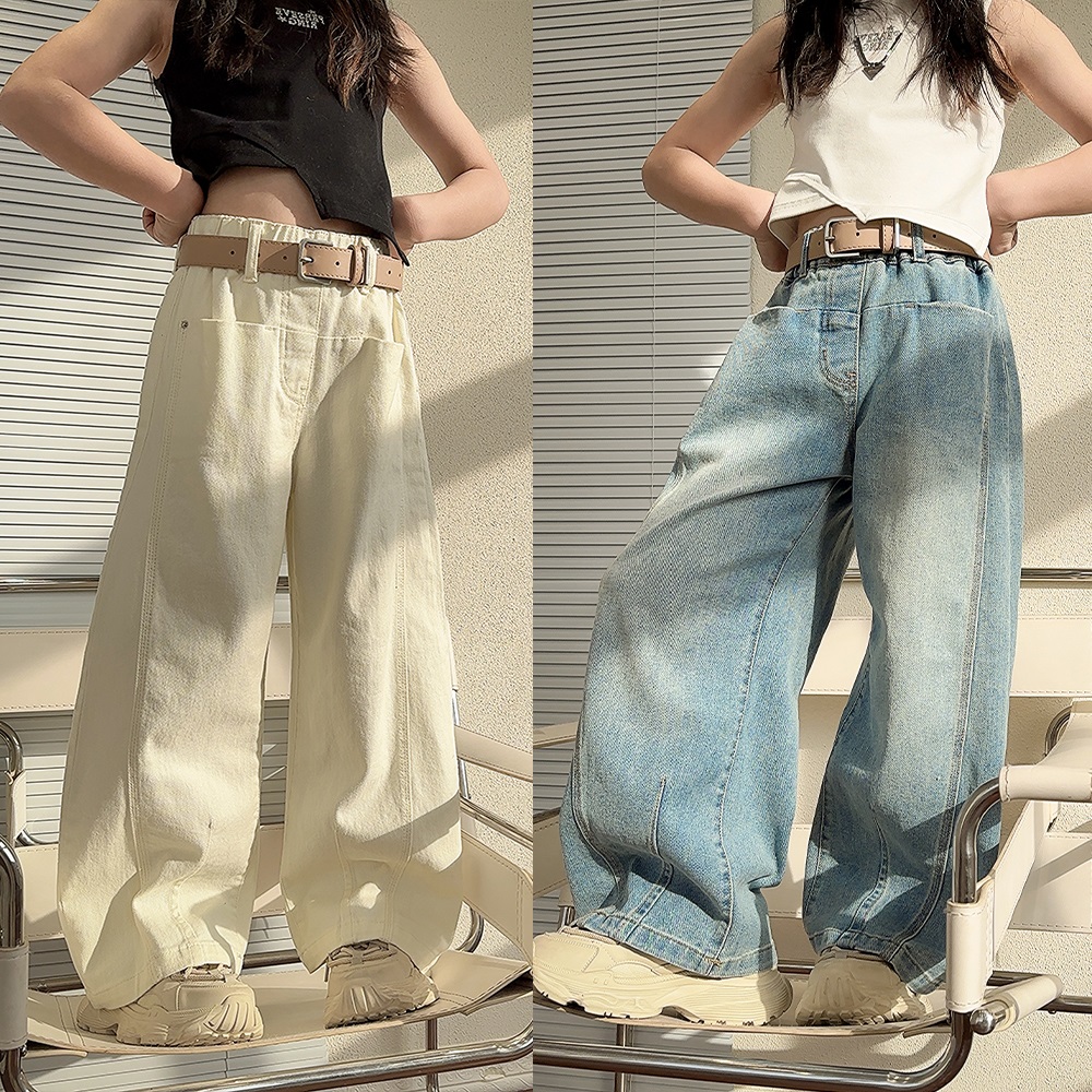 女童直筒牛仔裤2025儿童