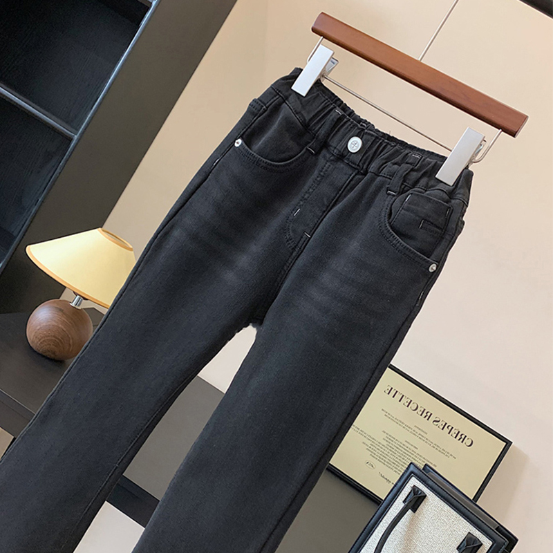 洋气修身加厚一体绒韩版喇叭裤