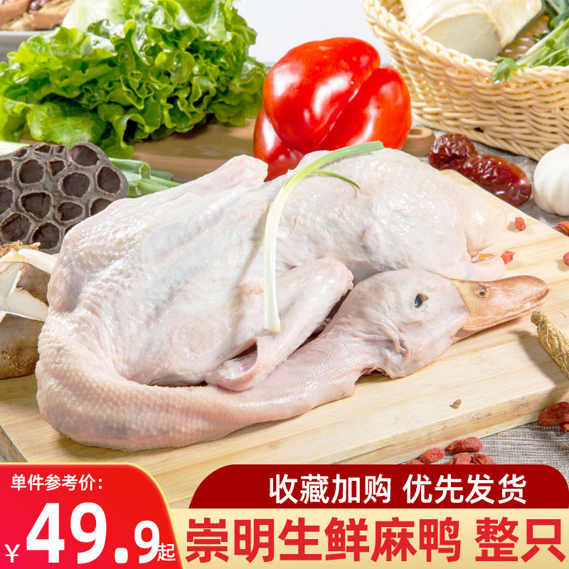 上海崇明岛老麻鸭整鸭农家养殖土鸭白条鸭水鸭冷冻鸭肉煲汤老鸭子