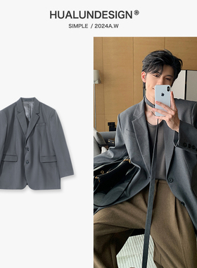 一轩轩轩hlds【曼城学院】秋冬季时尚单西休闲高级感西装西服外套