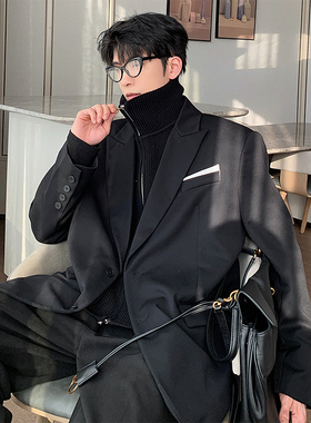 一轩轩轩hlds【山林海雾】秋冬假两件休闲西装外套男生高级感痞帅