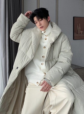 一轩轩hlds【进阶暖炉】男士中长款羽绒服男款冬季2024新款外套