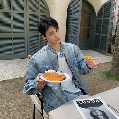 ACB爱穿帮立领春秋宽松夹克