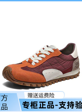 百丽撞色歪头德训鞋女2026春新舒适薄底轻便运动休闲鞋F7B1DAM6