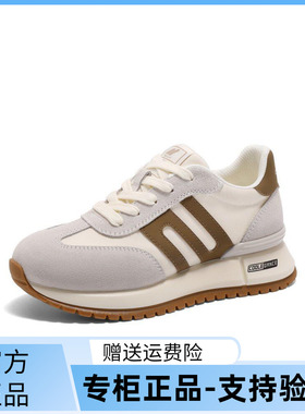 国内专柜正品2025春款百丽阿甘鞋厚底系带复古休闲女鞋D3X1 D3X1D