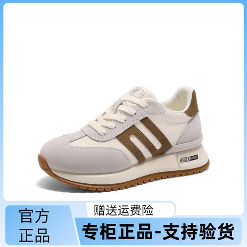 百丽2025春款厚底增高阿甘女鞋