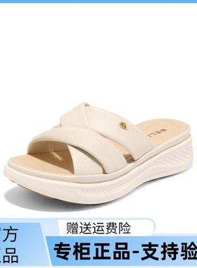 国内专柜正品2024夏款百丽沙滩鞋羊皮厚底外穿女凉拖鞋A9T1 A9T1D