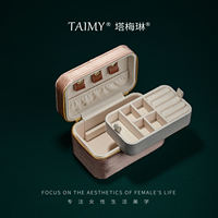 Tamelin 2026 new double-layer travel jewelry box, a light luxury high-end mini portable ring box for storage thumbnail 5