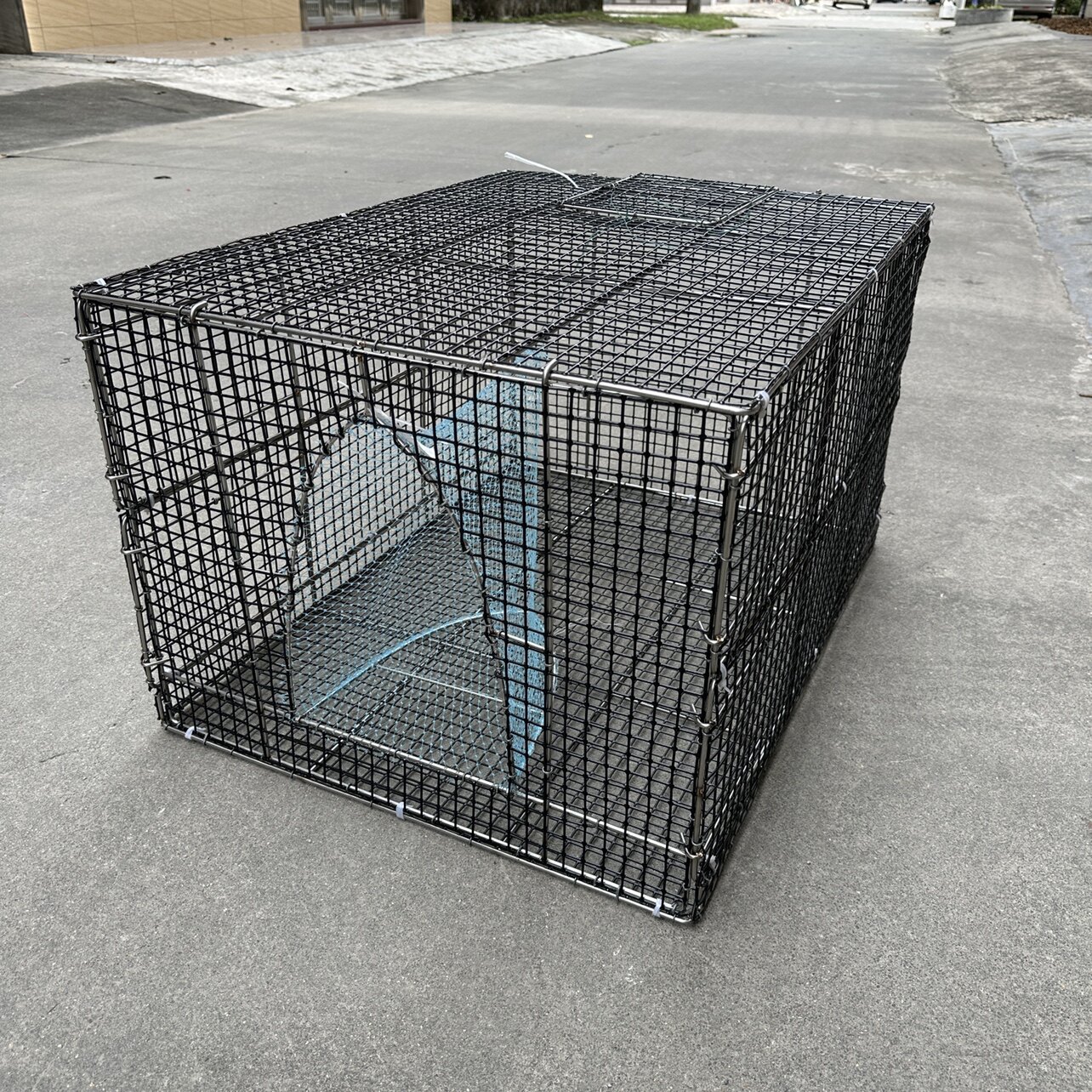 三驰渔具不锈钢大号折叠捕鱼笼新款石斑大鱼笼自动捕鱼只入不出