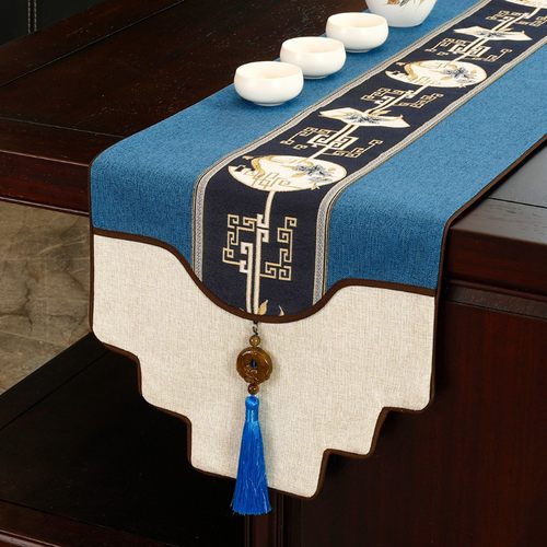 防水防滑新中式桌旗茶席