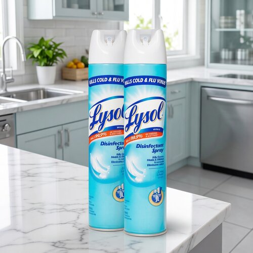 Lysol 优惠孖装消毒喷雾清新亚麻味清洁家庭装室内速干高端家用版
