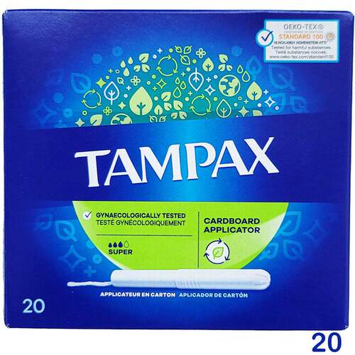 Tampax卫生棉条量多型20条装带导入管运动贴合保护有助于阻止泄漏