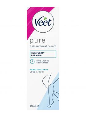 Veet脱毛乳霜100g脱毛膏剃毛膏除毛膏温和保湿敏感性肌肤适用进口