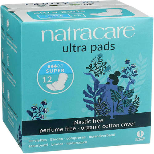 Natracare - 有机棉护翼卫生棉量多型12片装平行进口