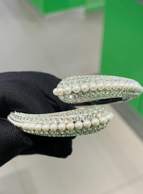Sublima 手镯开口珍珠水晶高级感设计礼服婚纱配饰珠宝情人节礼品