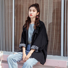 韩版 宽松复古港味初秋装 潮ins上衣百搭 牛仔外套女2019新款 春秋季