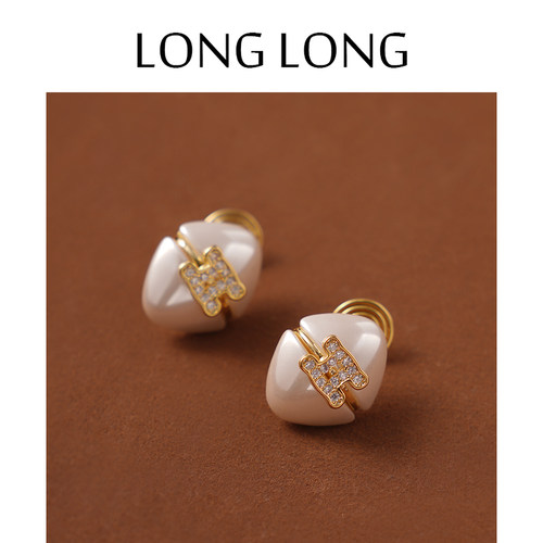 LONGLONG高级感小香风珍珠耳环
