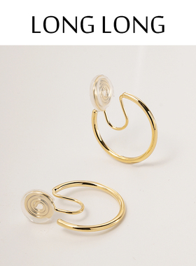 细耳圈耳夹女无耳洞蚊香盘圈圈耳环高级感简约时尚百搭耳饰冷淡风