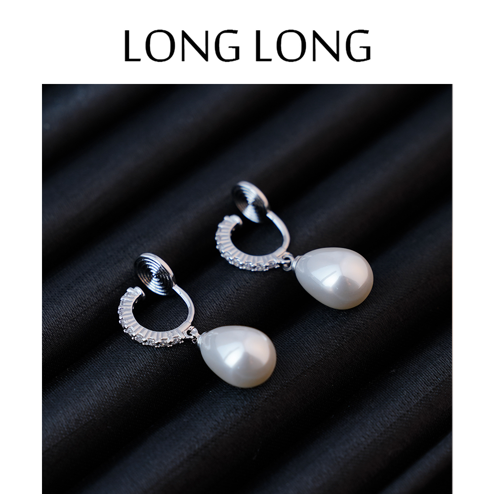 LONGLONGSTUDIO新款水滴形耳夹