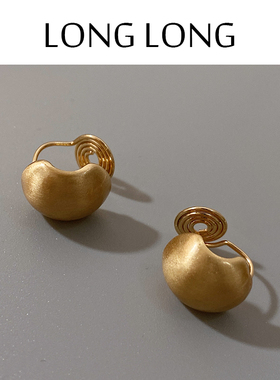 无耳洞入高级感法式蚊香盘耳夹豆豆耳环女简约气质短款耳饰假耳钉