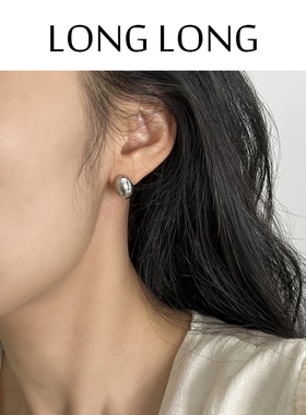 小银豆耳钉法式气质高级感s925银针耳环女无耳洞蚊香盘耳夹新款饰