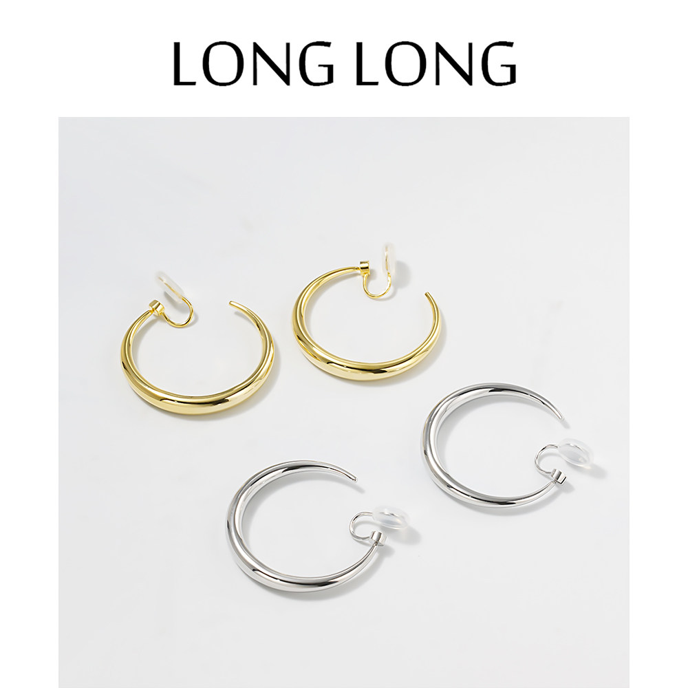 2025新款高级感冷淡风光面可摇晃大圈圈耳环女无耳洞蚊香盘耳夹,饰品/流行首饰/时尚饰品新,耳夹,淘宝优惠券,粉丝福利购,淘宝优惠卷