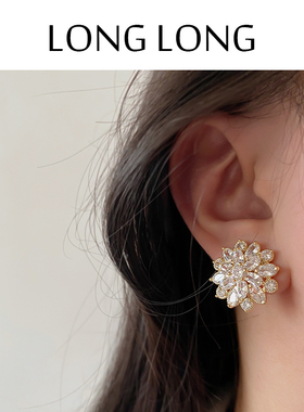 无耳洞入！蚊香盘耳夹女法式高级感花朵耳环轻奢时尚气质网红耳饰