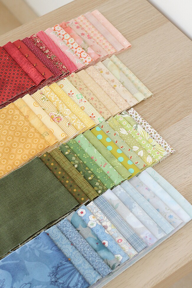 进口布料组合  手工DIY印花布 拼布布料   13色组 11cm*110cm