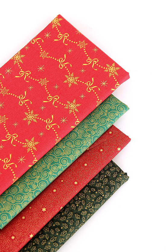进口拼布布料 手工DIY棉布 圣诞布 烫金布 1/4码单位 181102-6