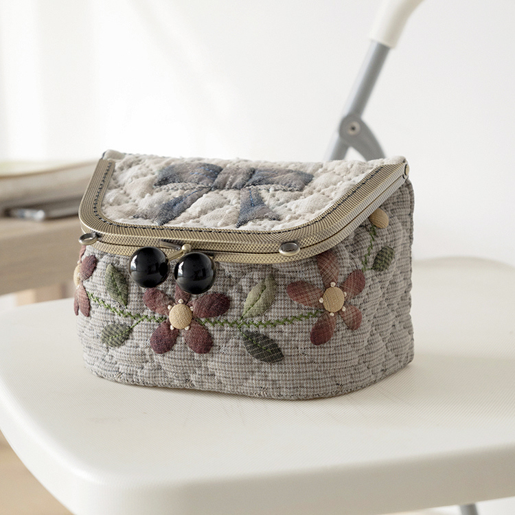 手工DIY材料套包/玫瑰拼布材料包/多功能迷你BOX【不是成品】