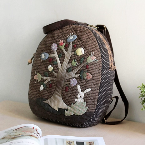 手工DIY材料包欢乐兔双肩包材料