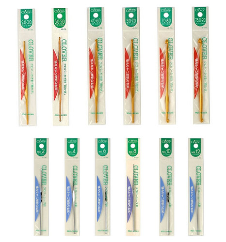 日本进口clover可乐工具  双头钩针 蕾丝钩针 41-000 42-723