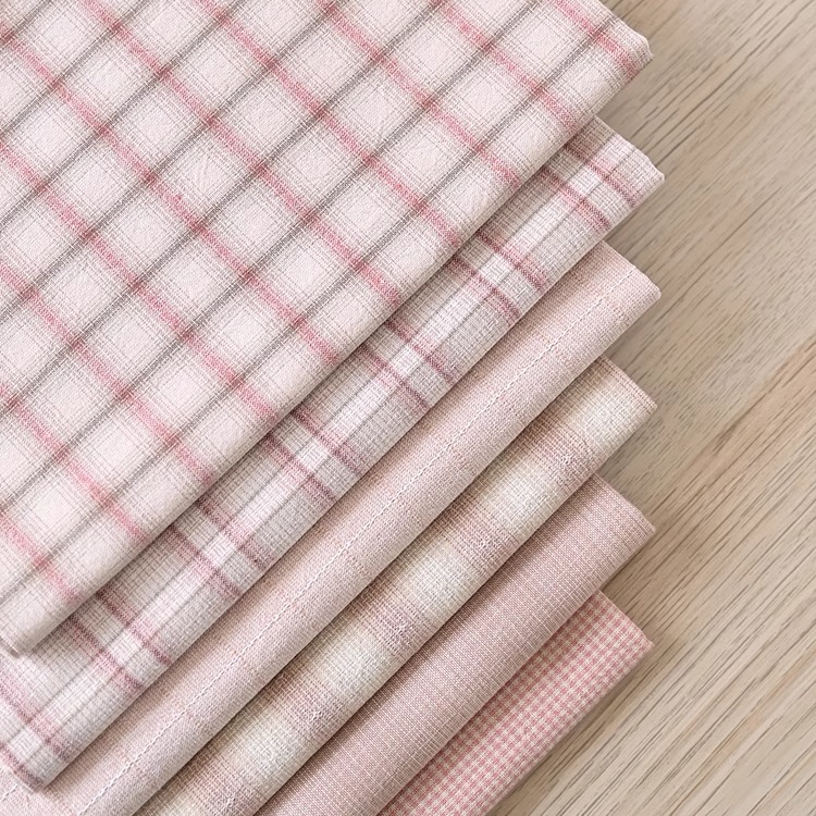 7折 日本进口先染布 手工DIY拼布布料 6色组 1/8码单位 0506-05