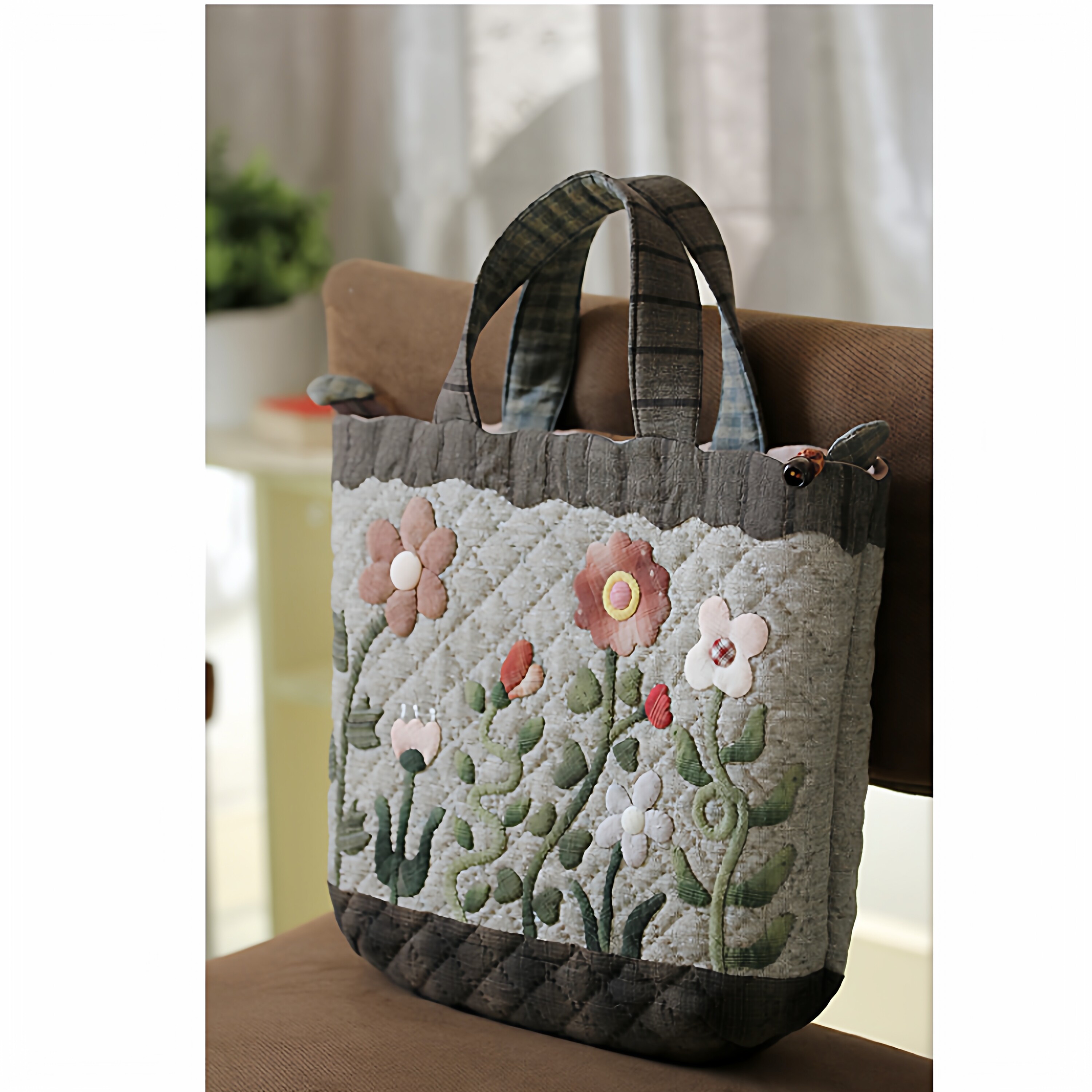 手工DIY材料包/玫瑰拼布材料包/春意舞动手提包/是布料【不是成品