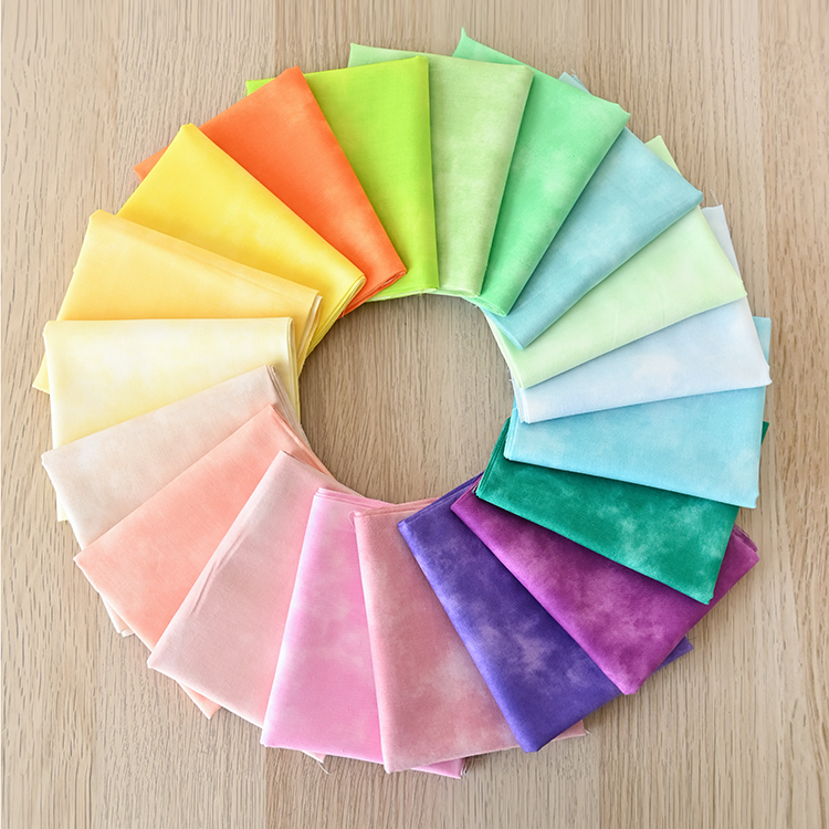 日本进口金龟纯色晕染布 手工DIY 印花布 拼布布料 1/8码单位