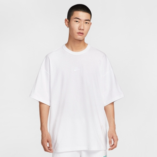 NIKE/耐克 男子夏季宽松运动透气白色半袖T恤 HF9607-100