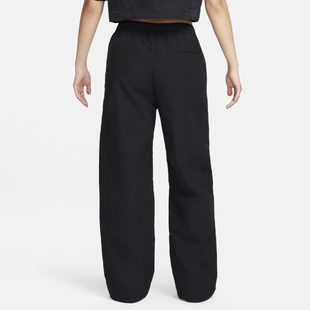 NIKE/耐克女子拒水遮阳梭织中腰夏新款宽松刺绣裤子FQ3589-010