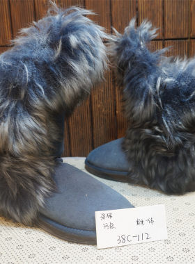 38码（看说明）真皮羊毛女士雪地靴冬季保暖孤品断码福利款38C-1