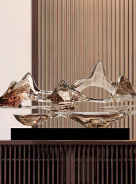 酒店客厅抽象假山雕塑摆件玄关入户乔迁新居创意艺术家居软装饰品