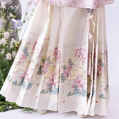 远山乔【樱开满庭】明制织金对穿交马面裙汉服日常套装春秋女