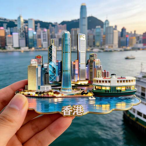 香港系列文创金属磁吸冰箱贴文化旅游2026新款周年纪念精致伴手礼
