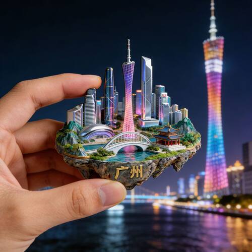 广州亚克力磁吸冰箱贴旅游文化中国城市印象2026新款精致纪念品