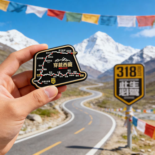 西藏文创金属磁吸冰箱贴文创穿越西藏318周边纪念品伴手礼送朋友